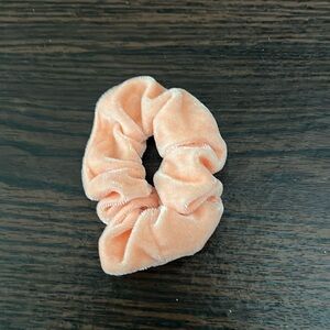 Peach Velvet Hair Scrunchie